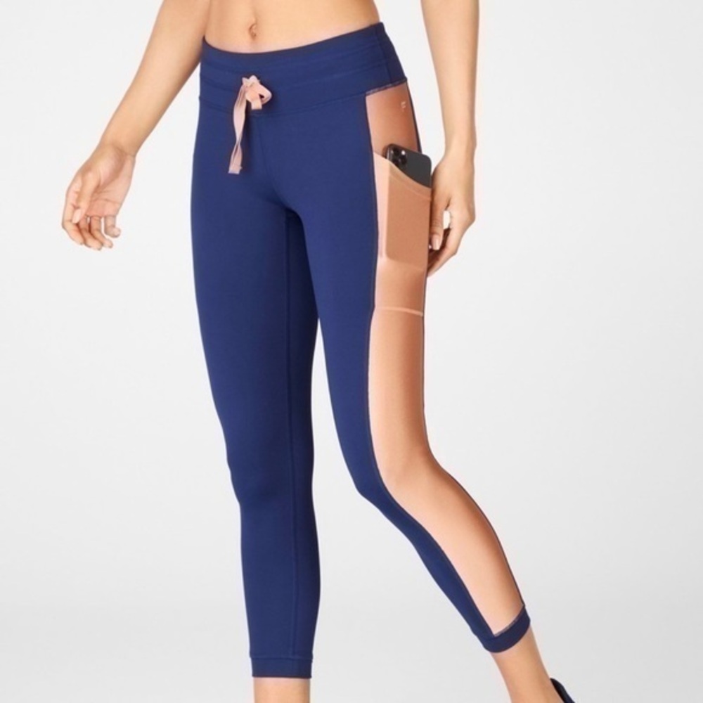 Fabletics Mid Rise Powerhold Tie Waist Legging Pants